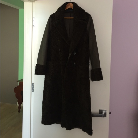 Fuzzy Green Coat - Picture 1 of 5