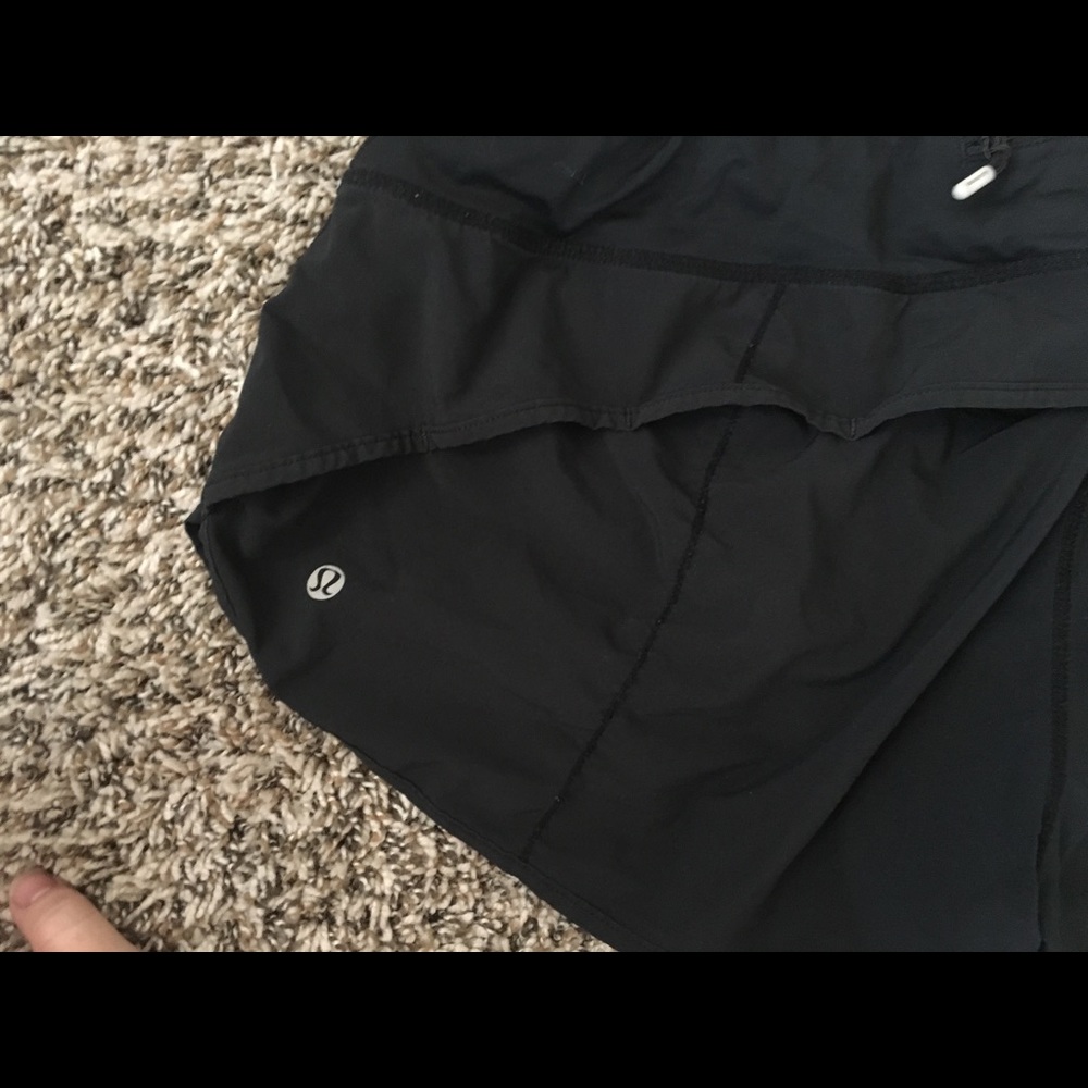 Lululemon Black Run Times shorts, sz 10