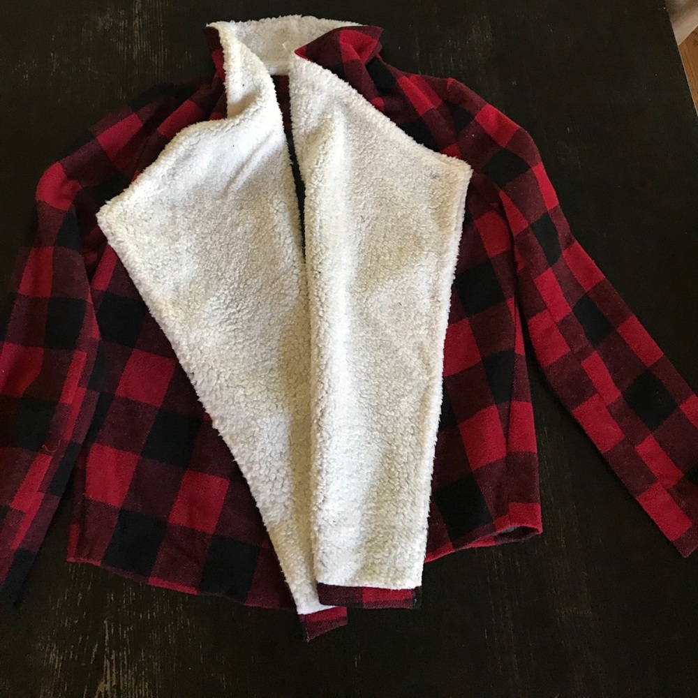 Checked red and black jacket