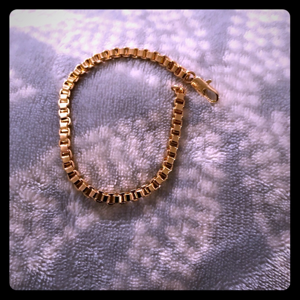 New 18k gold filled unisex chain bracelet