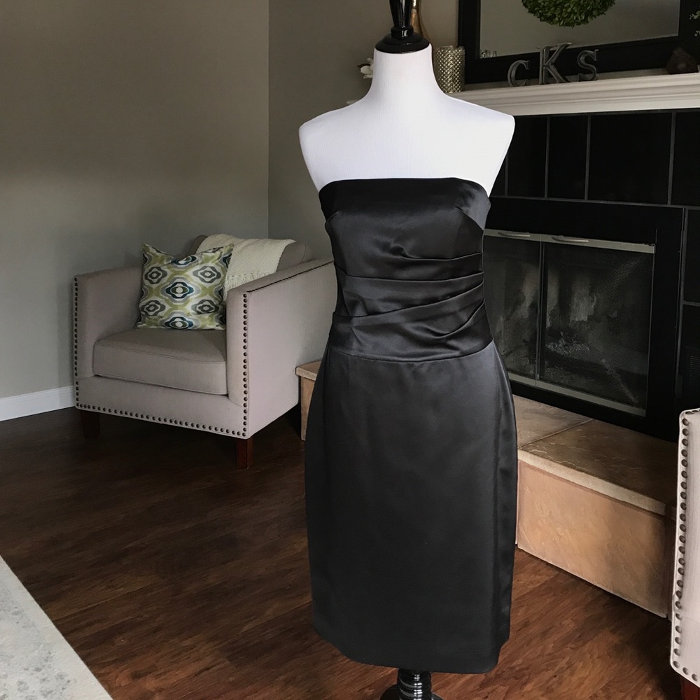 Black satin dress