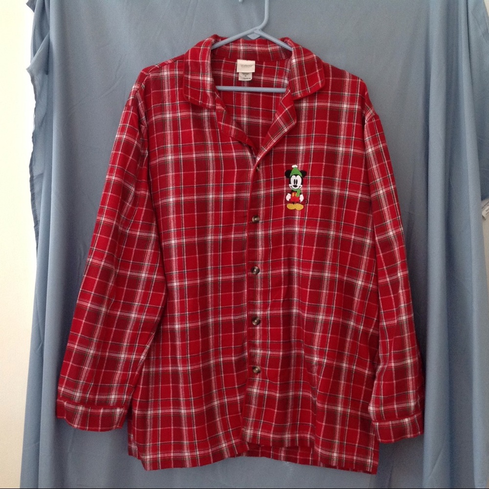 Mens Med DISNEY flannel pajama top - Picture 2 of 3