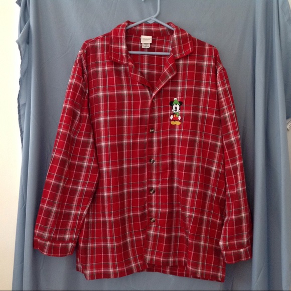 Mens Med DISNEY flannel pajama top - Picture 2 of 3