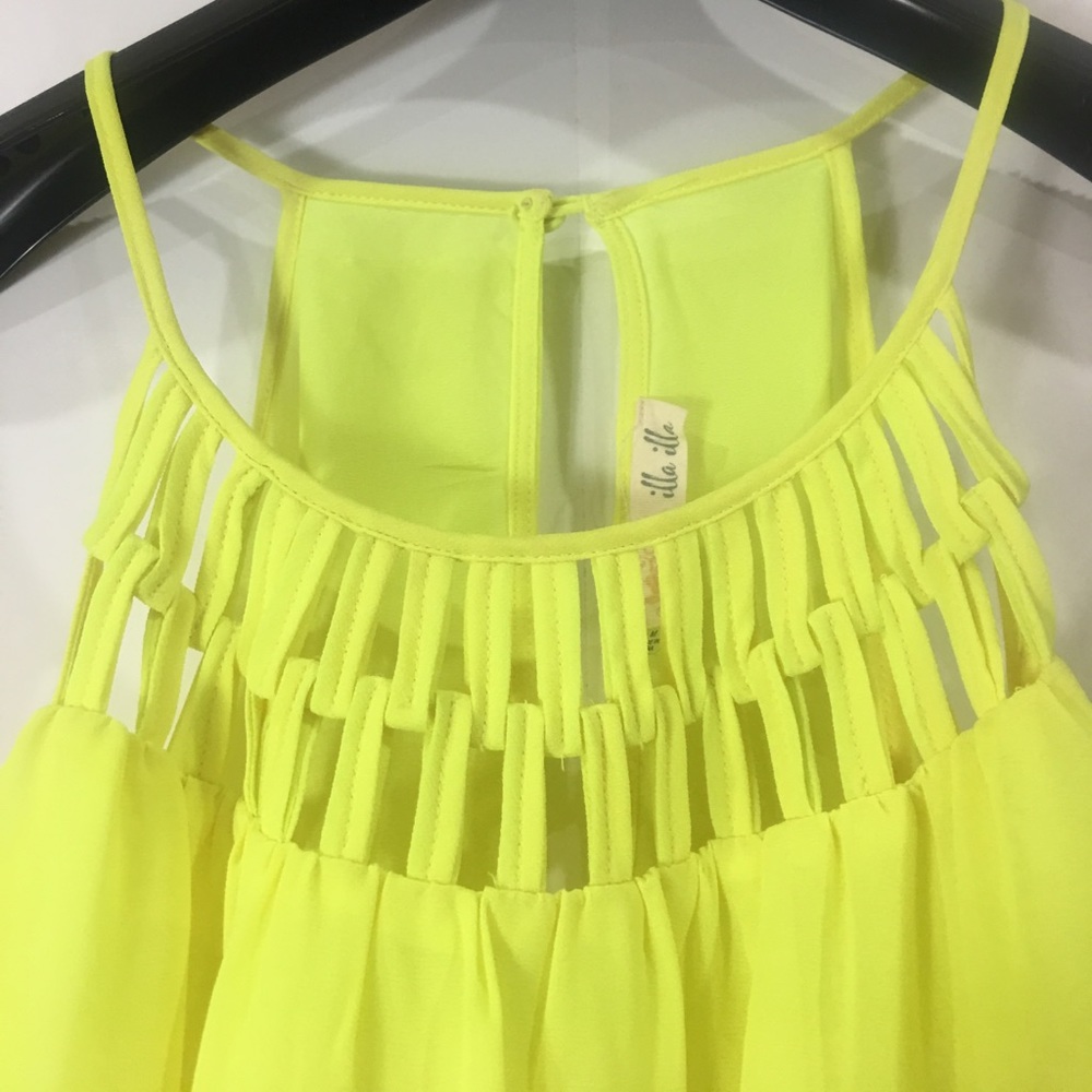 EUC NEON YELLOW BOUTIQUE TANK M - Picture 3 of 5