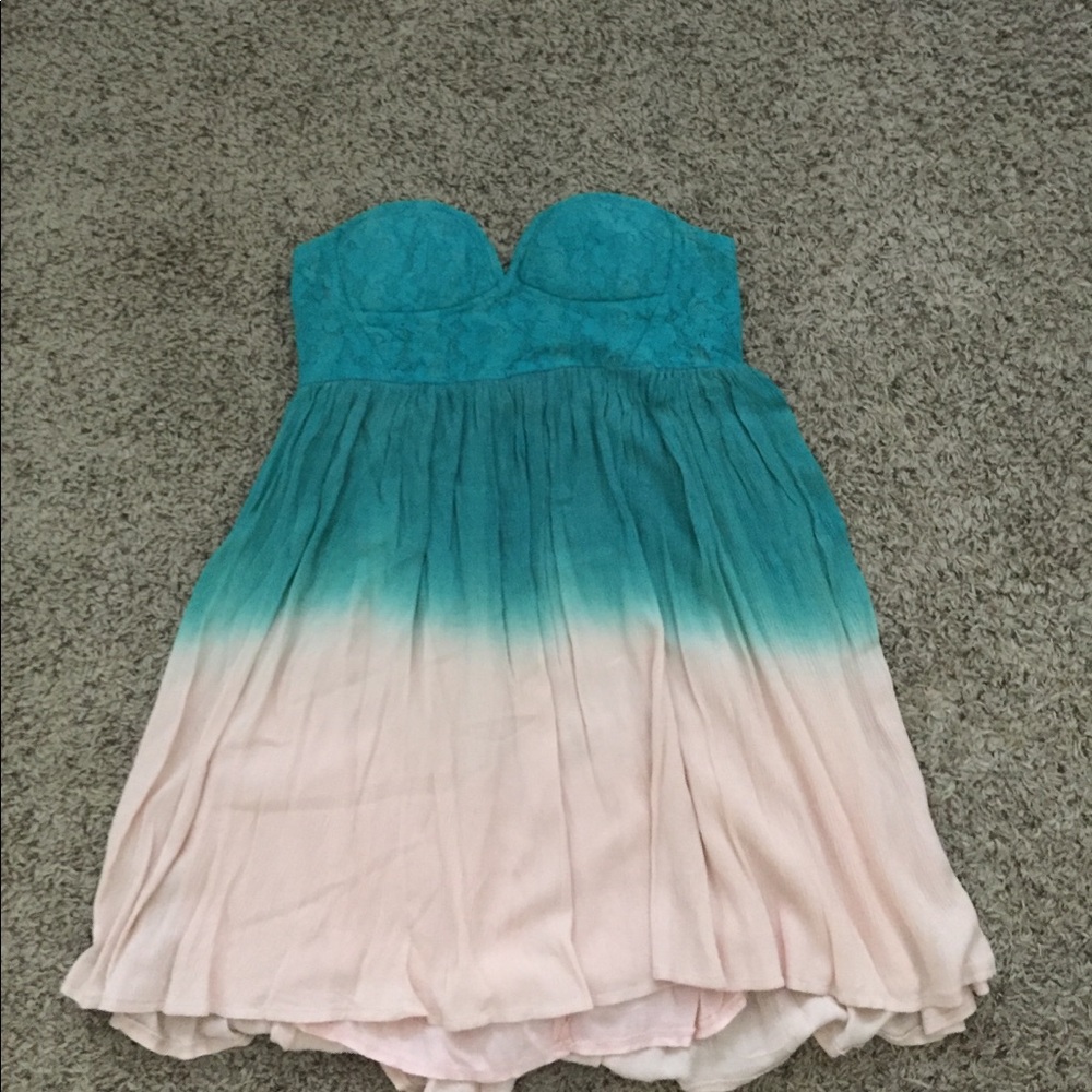 Sweetheart strapless boho dress