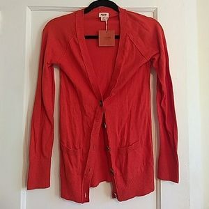 Mossimo orange boyfriend cardigan
