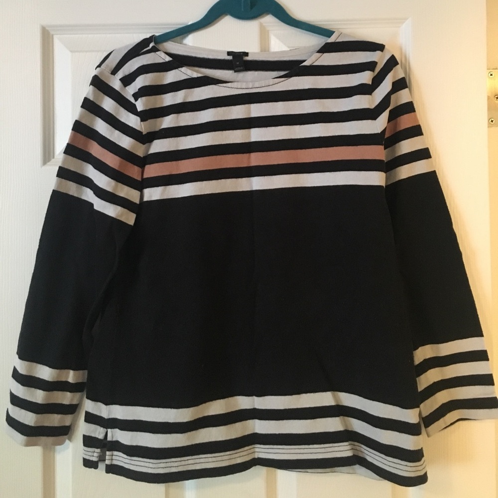 J Crew color block striped sweater