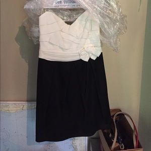 Forever 21 Strapless Black & Cream Dress