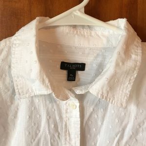Talbots White Blouse | Size Mp