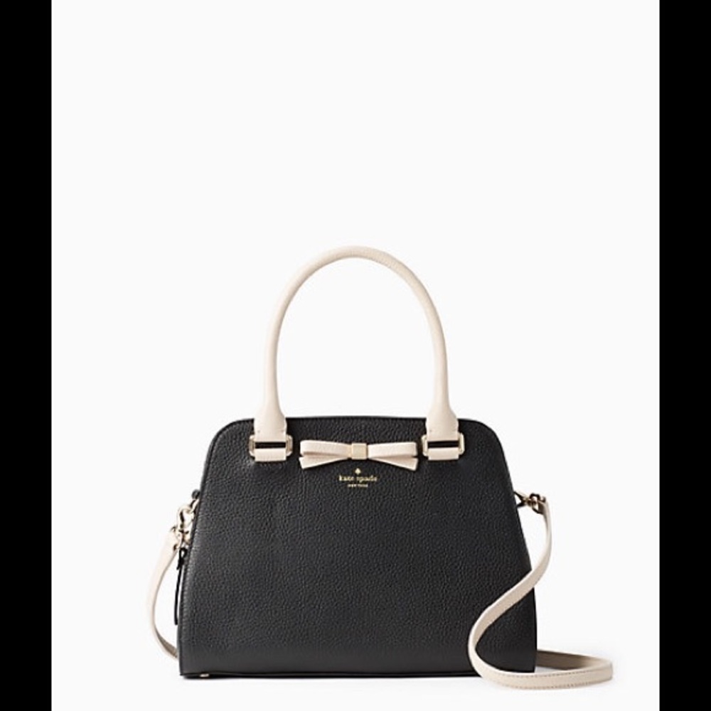 NWT SOLD OUT KATE SPADE BLACK AND CREAM BOW BAG