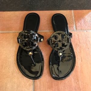 Tory Burch Black patent sandal
