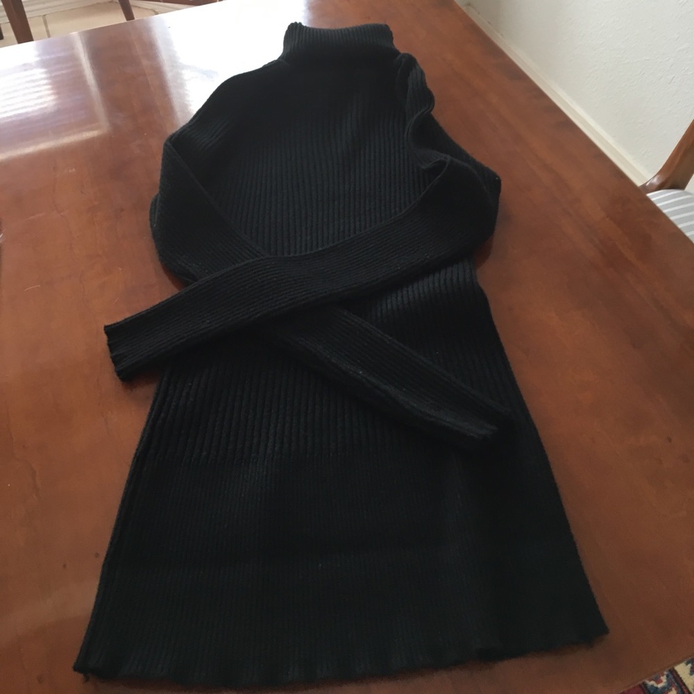 Black turtleneck sweater