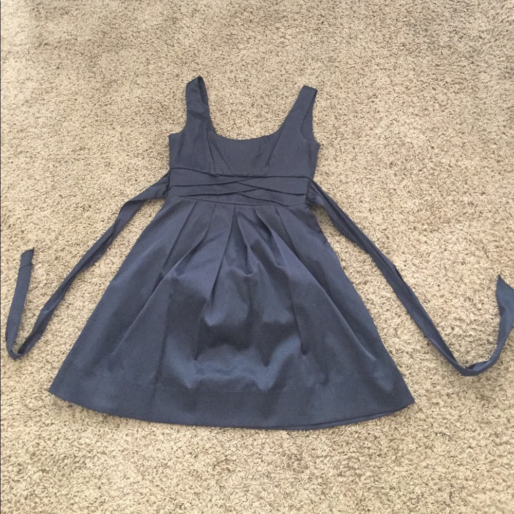 Navy flare dress