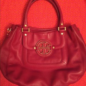 Tory Burch Handbag-red with gold hardware