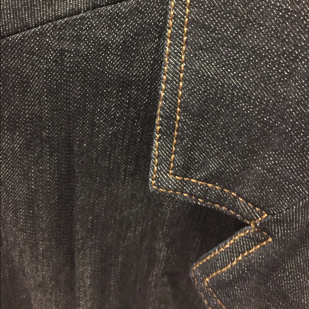 Ellen Tracy Dark Denim mixed media blazer. Sz 14. - Picture 2 of 5