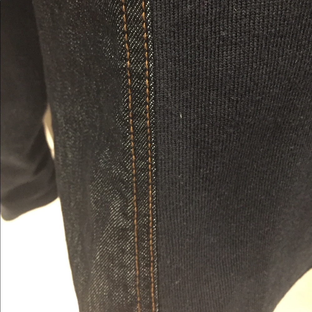 Ellen Tracy Dark Denim mixed media blazer. Sz 14. - Picture 5 of 5