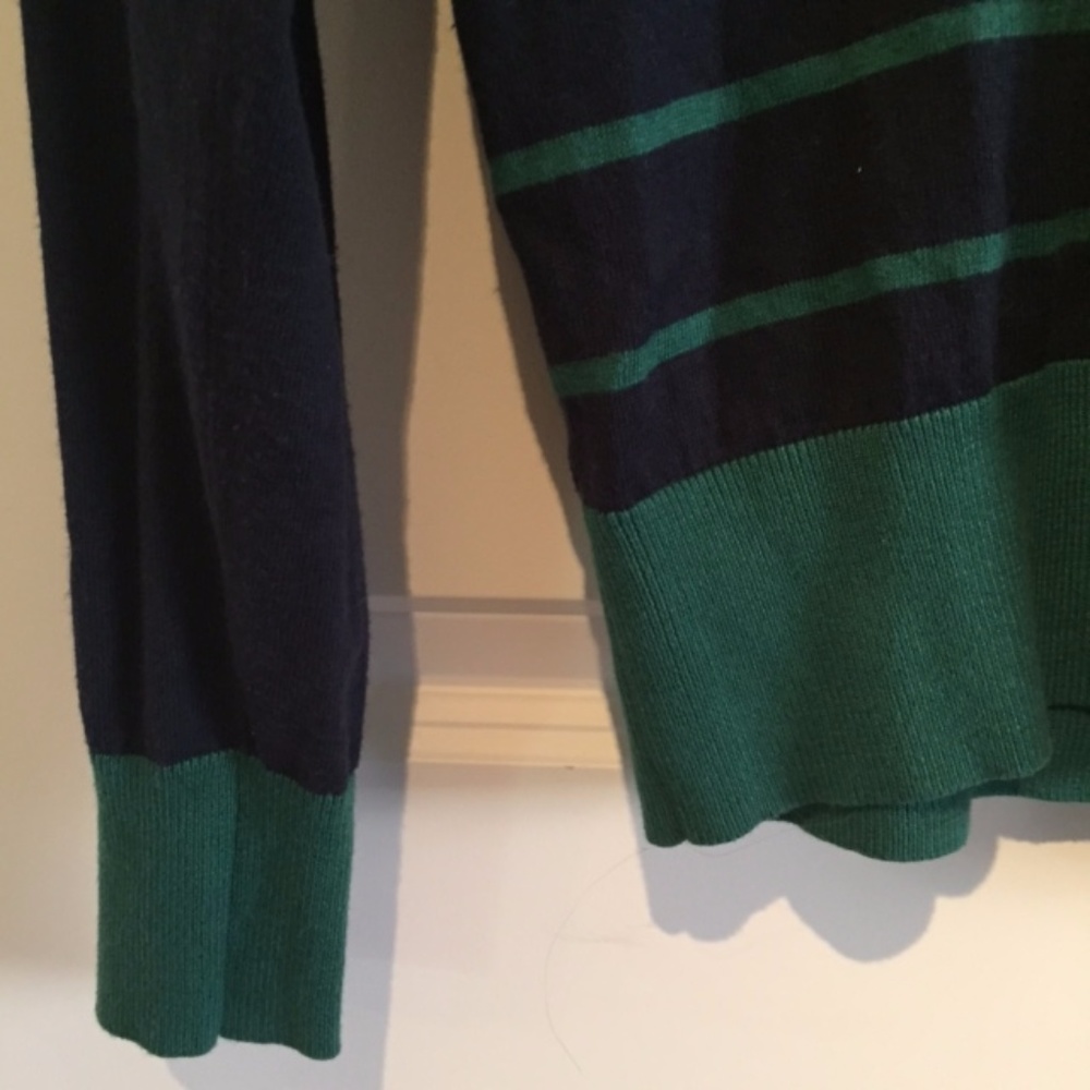 French Connection green and blue striped sweater - Picture 3 of 5