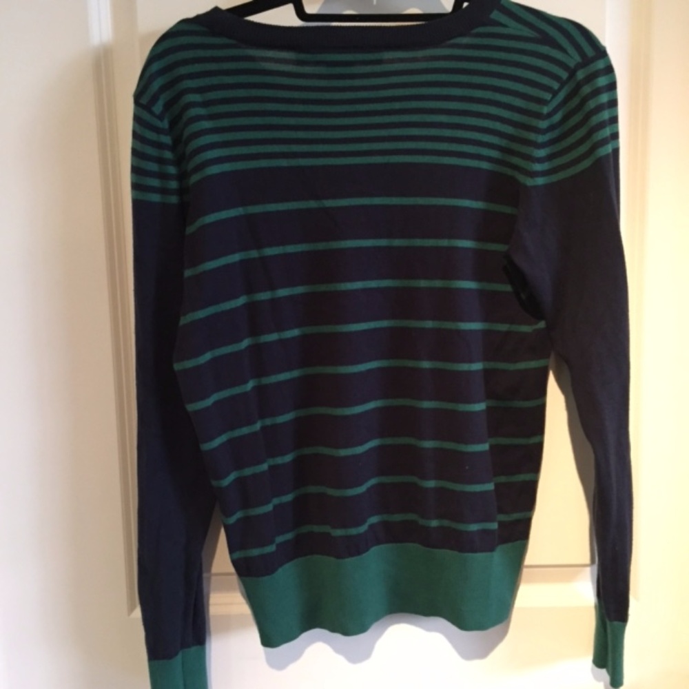 French Connection green and blue striped sweater - Picture 4 of 5