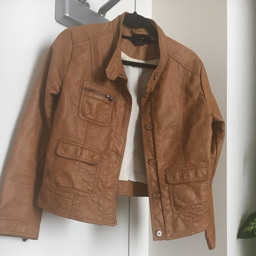 FINAL PRICE 🚫 H&M Faux Leather Jacket Brown