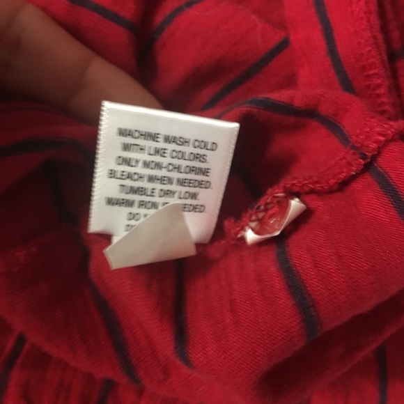 NWOT Croft & Barrow Lace Up Red W/ Striped Sz 2X - Picture 8 of 8