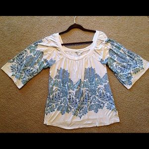 Banana Republic Blue and White Top