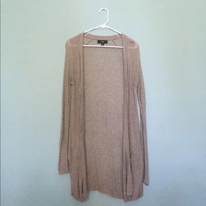 Oatmeal Knit Open Cardigan