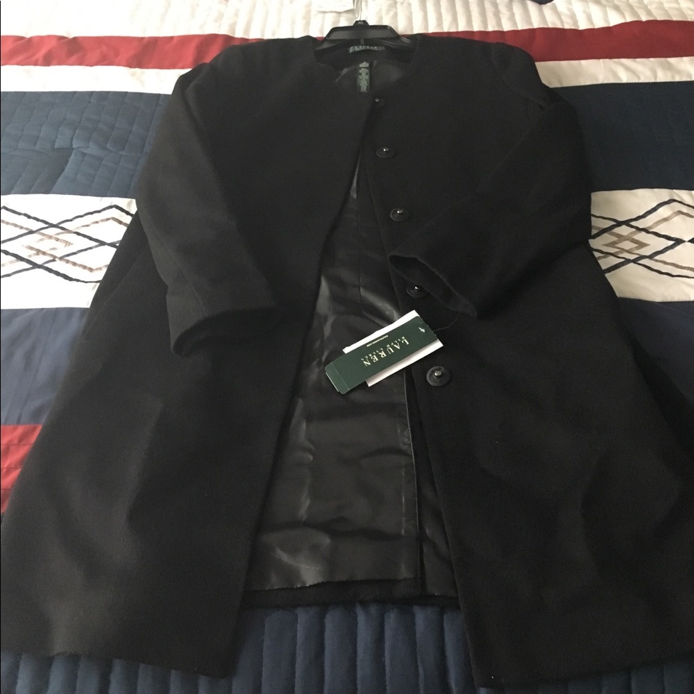 Ralph Lauren black wool  coat nwt
