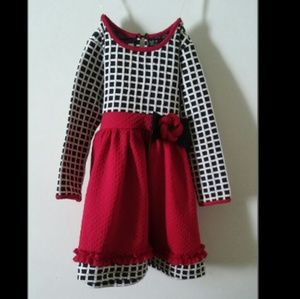 NWOT Beautiful Red and Cream Dress