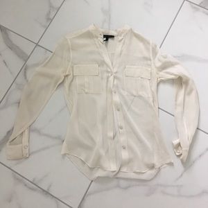 Bcbg MaxAzria Ivory Silk Top