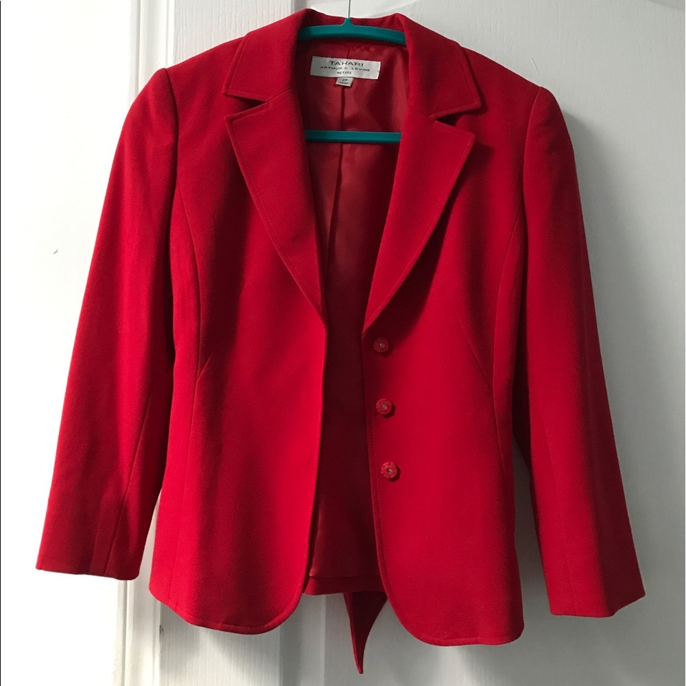 (SALE!!) Tahari Red Dressy Blazer