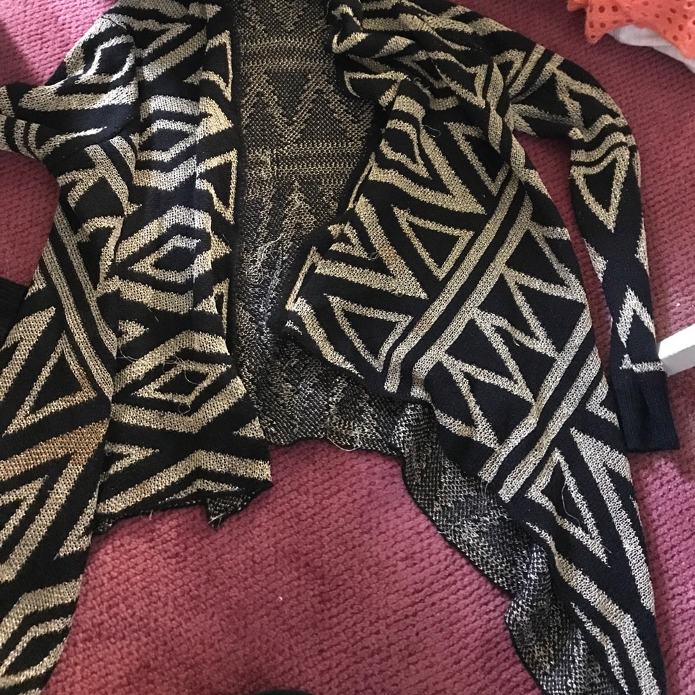 Black and gold sweater