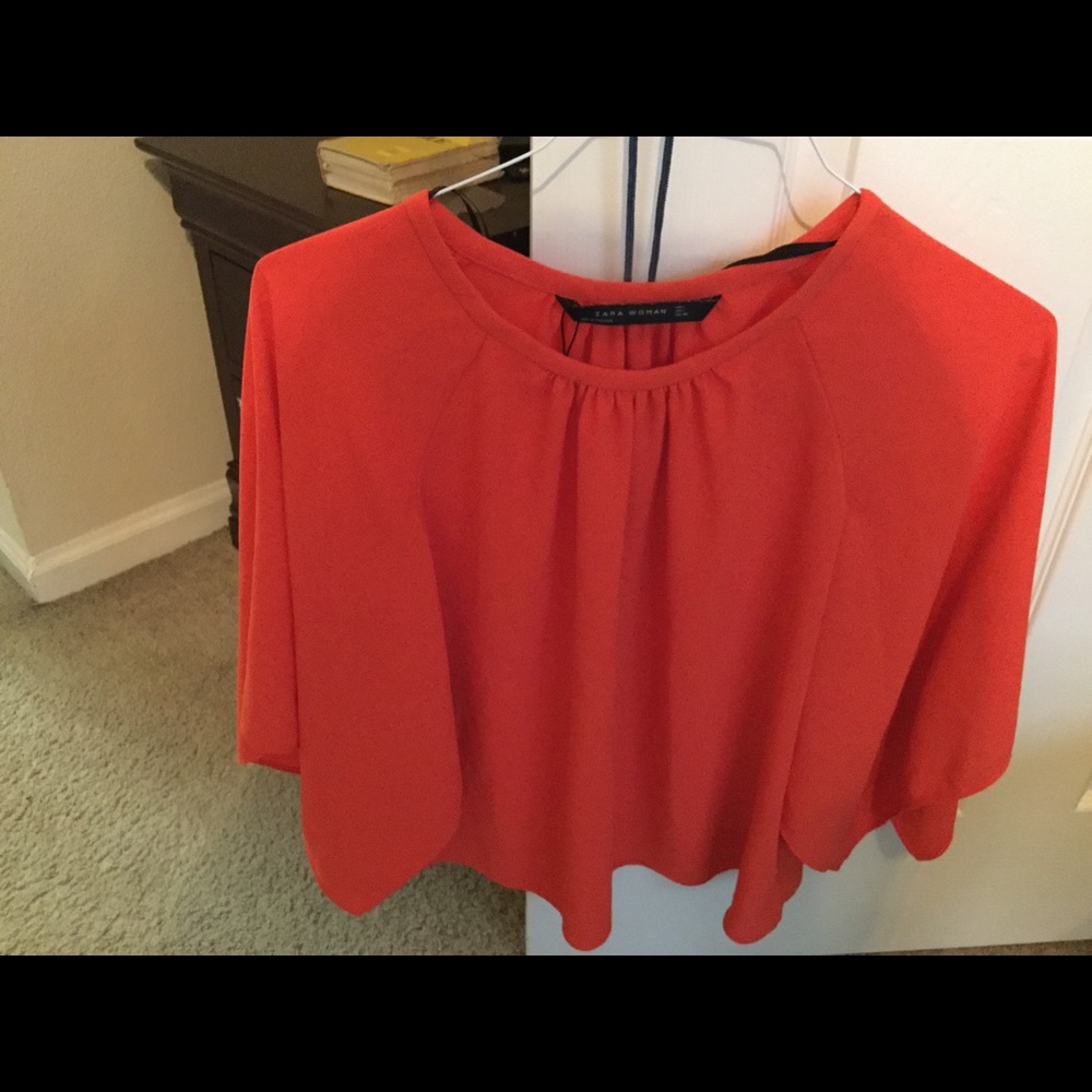 Zara  woman Orange top