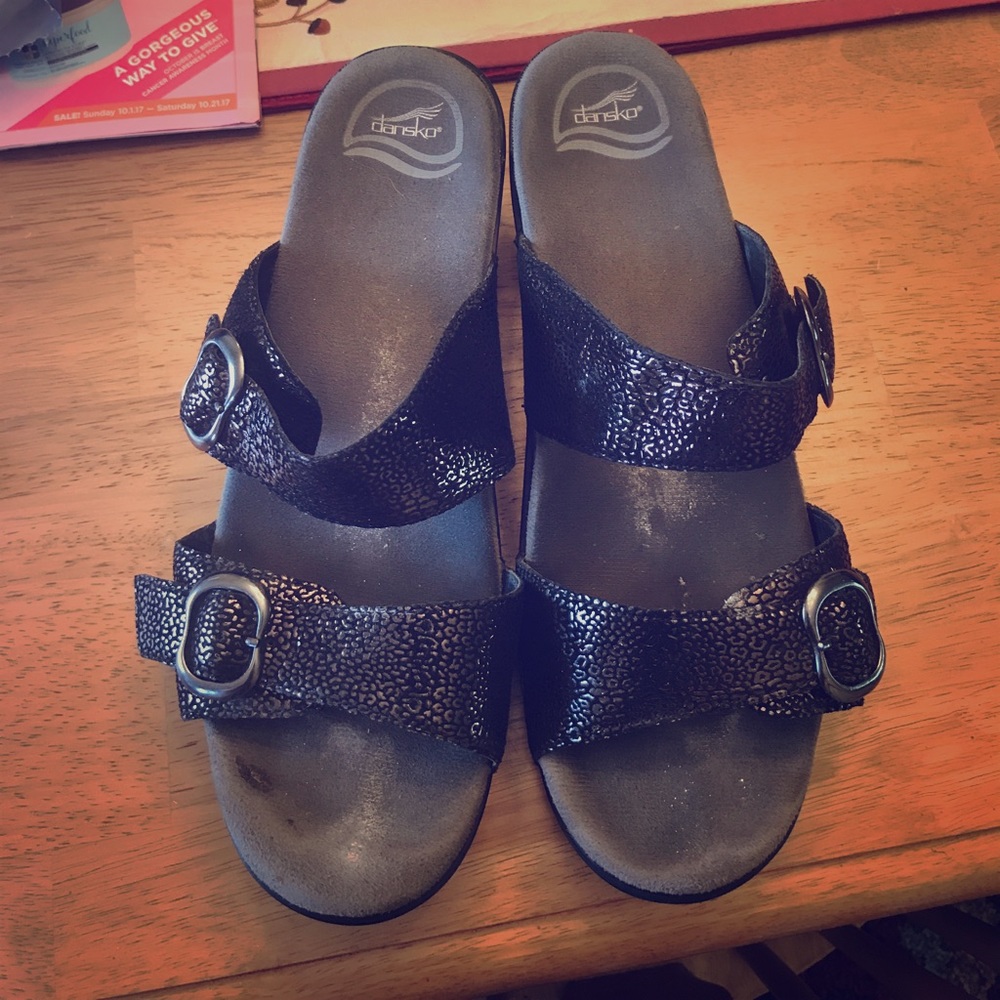 Dansko 41 Sandler Black/metallic