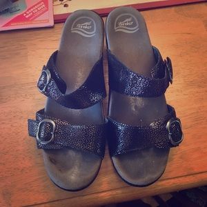 Dansko 41 Sandler Black/metallic
