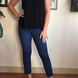 Royal blue and Navy patterned dress pants