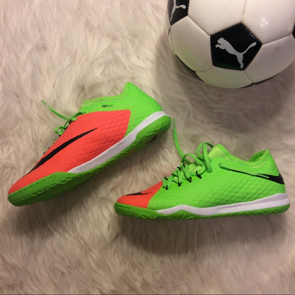 Nike Hypervenom Indoor Soccer Green & Orange NWOB