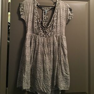 Free people grey/cream boho dress