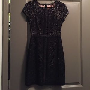 Black crochet dress