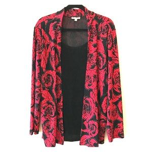 Red & Black Camisole and Jacket