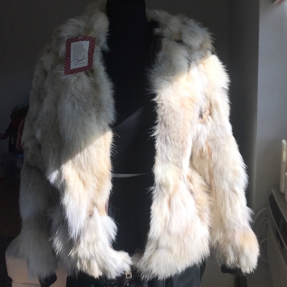 💎ROXI FUR COAT JACKET in VANILLA AND BEAN 💎 - Picture 3 of 8