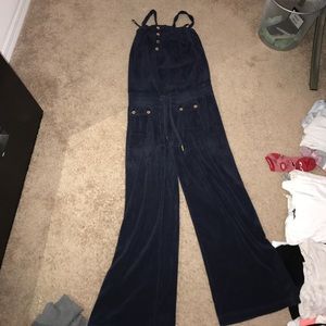 Juicy couture navy terry material jumpsuit!