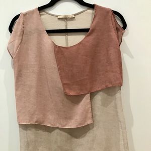 Zara pink and beige top in great condition