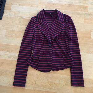 ❄️ Red and Blue Striped Blazer