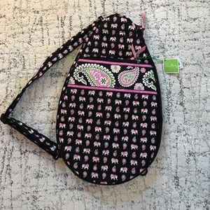 NWT Vera Bradley Pink Elephants Racquet Cover