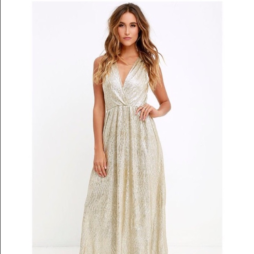 gold grecian maxi dress > lulus
