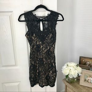 Black lace dress