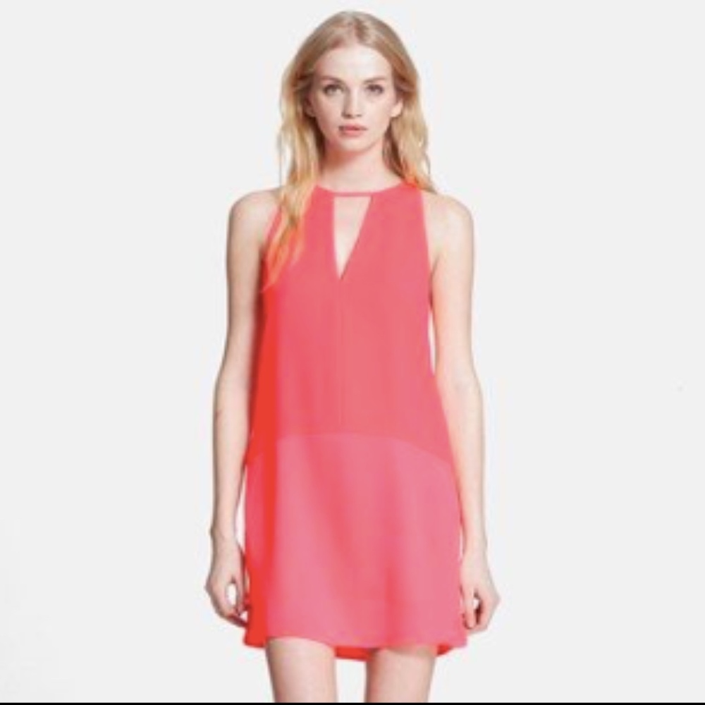 PARKER NWT poppink cut out dress. Sz L