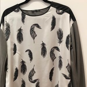 ZARA Collection B&W leaf design