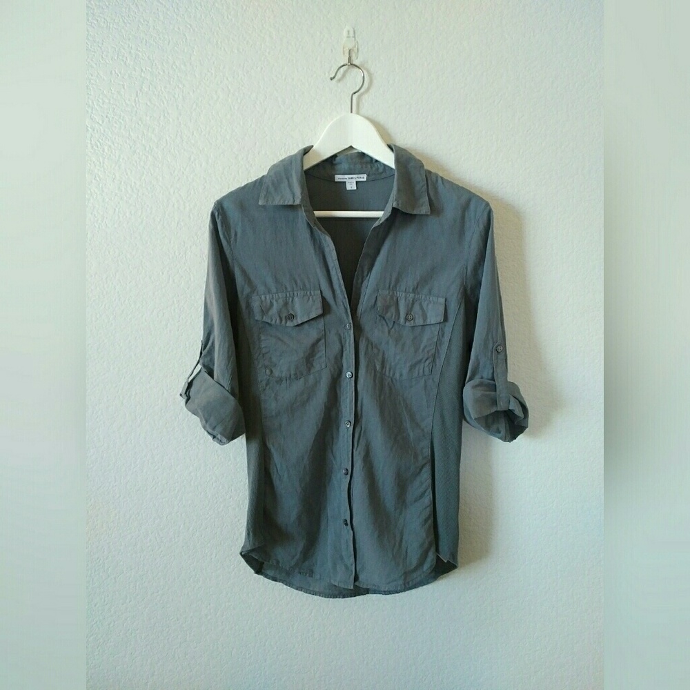 NWOT - James Perse Contrast Panel button down (L)