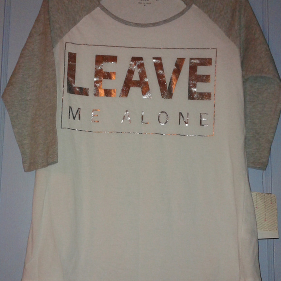 ***SOLD***LEAVE ME ALONE METALLIC Tee - Picture 6 of 8